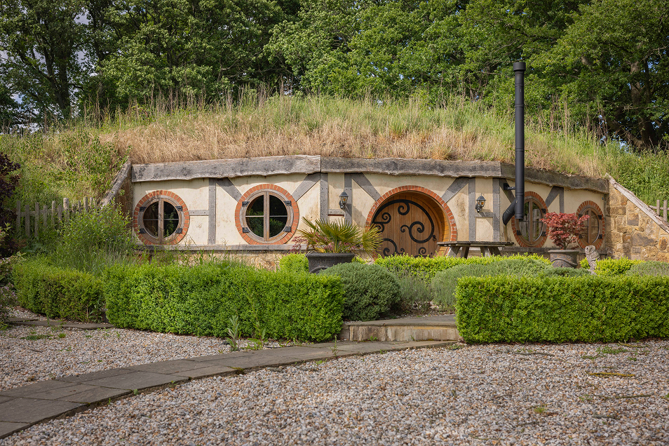 A cosy hideaway called the Vineyard Hollow nestled snugly into a bank at Oastbrook Vineyard