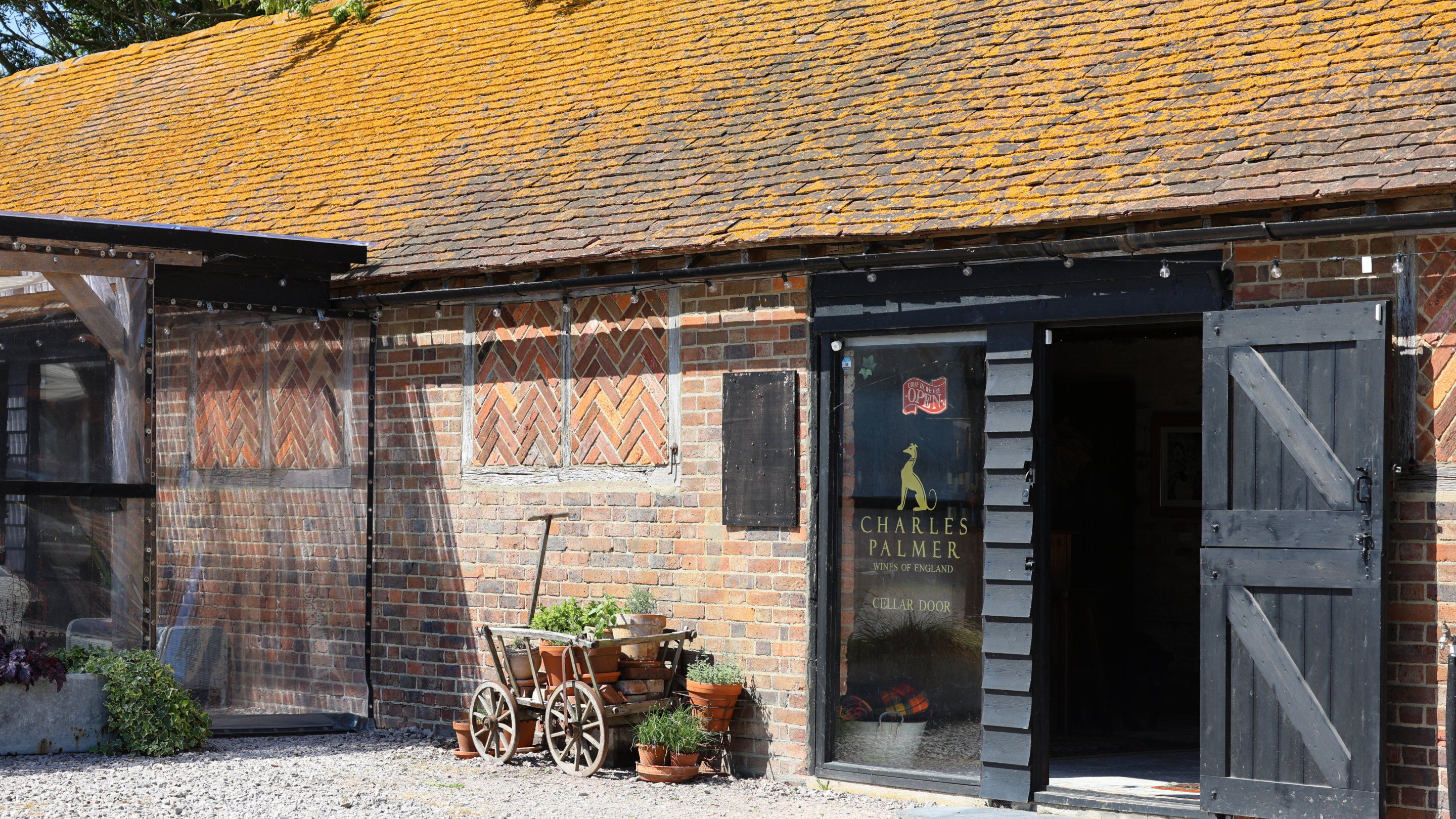 Exterior of the tasting room at Charles Palmer Vineyards
